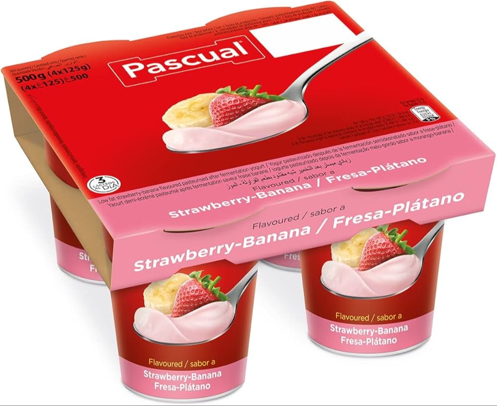 Pascual Strawberry/Banana Flavoured 480g (4 pk)