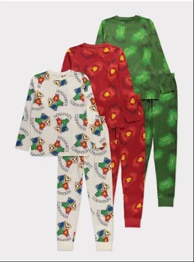 Kids Long Sleeve Tee & Long Pants Pyjamas 3 Pack Set