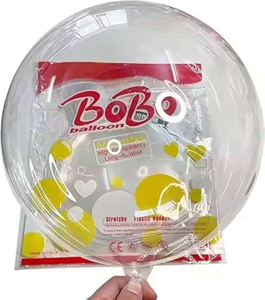 Bobo Balloon Stretchy Transparent Plastic Balloon.