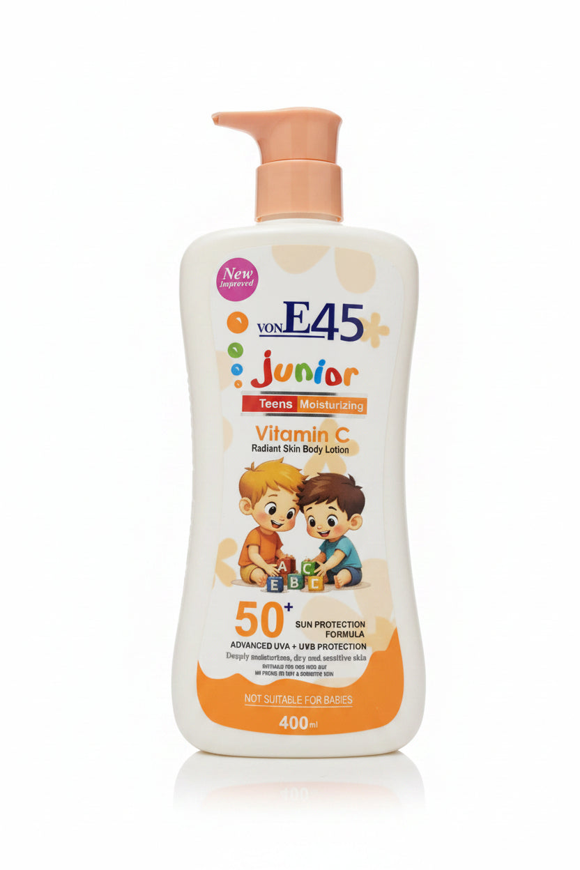 Von E45 Junior Teens Moisturizing Vitamin C Radiant Skin Body Lotion.   (400ml ).