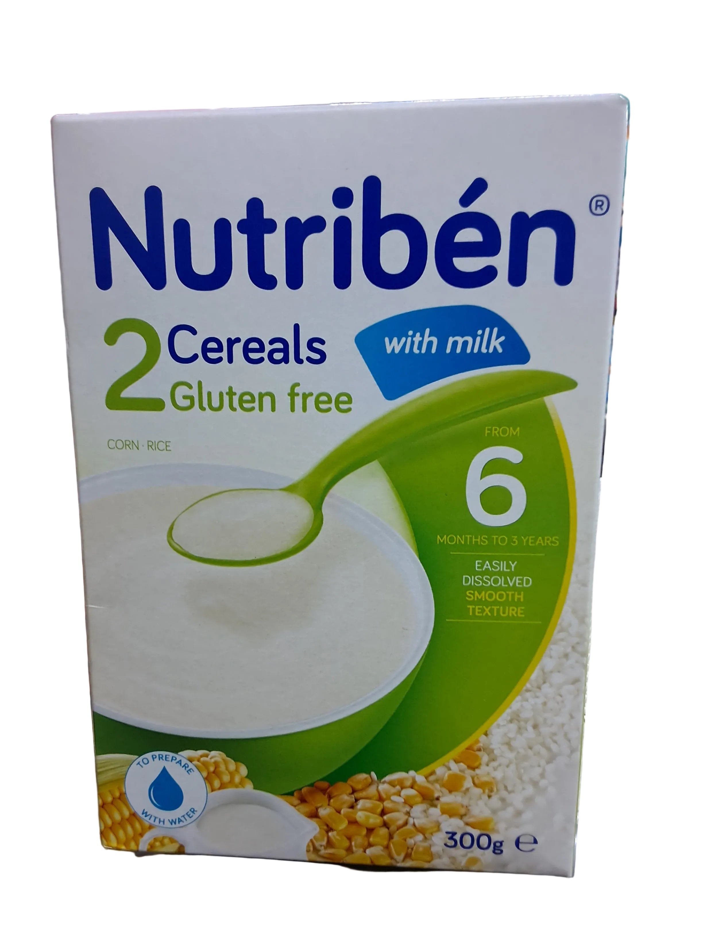Nutriben 2 Cereals Gluten Free From 6 Months to 3 years (300g)