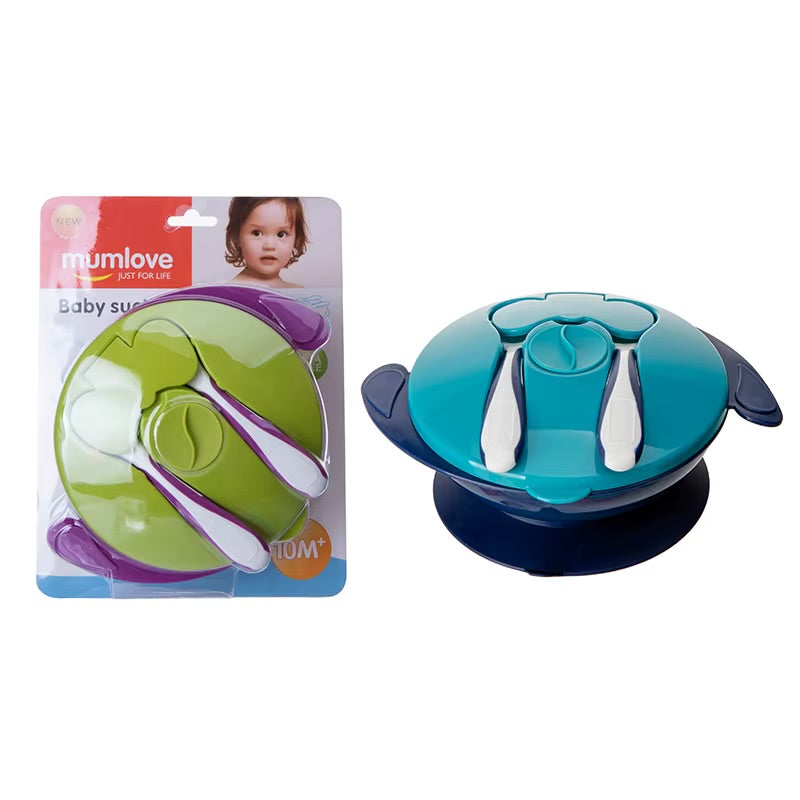 Mumlove baby suction bowl with spoon & fork