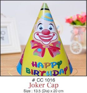Joker paper birthday cap