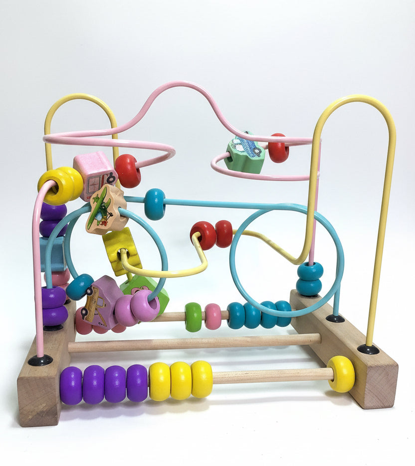 Qishini The beech Wood Plays with Beads 3yrs+