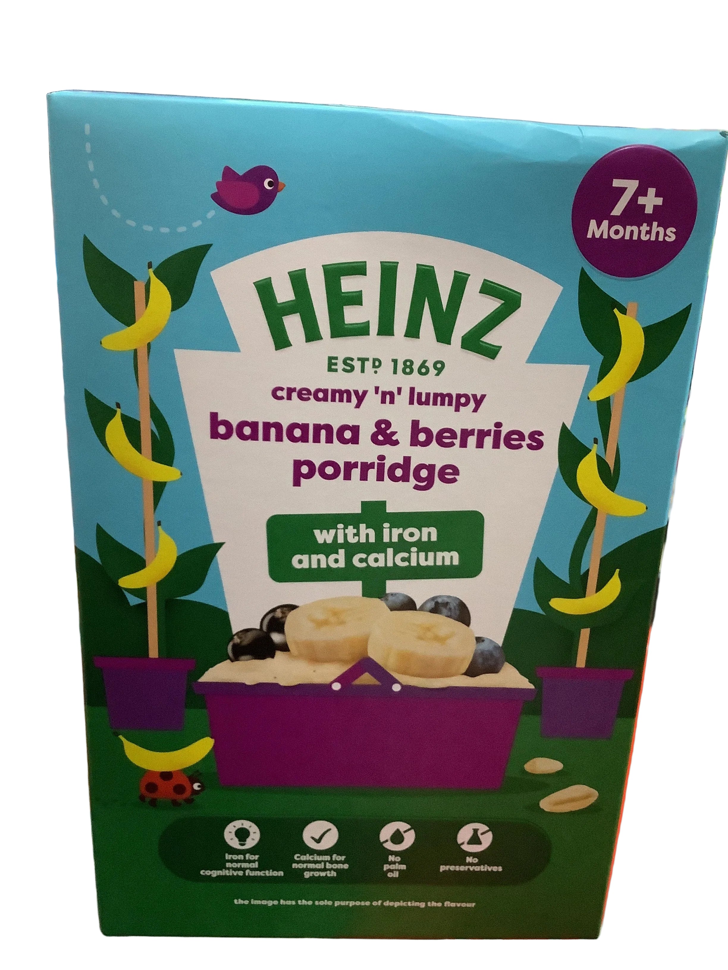 Heinz banana & berries porridge Cereal 200g (7month +)