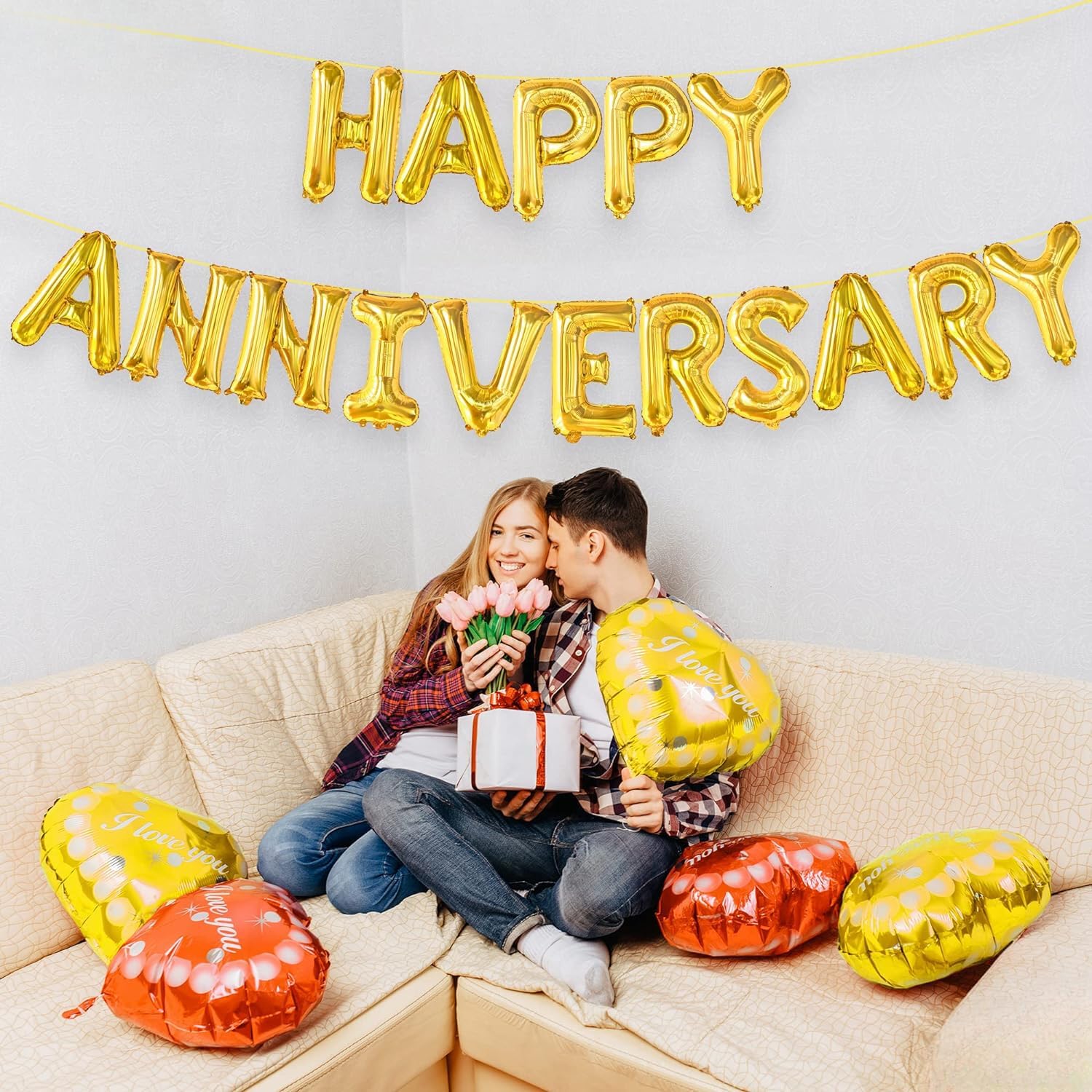 Happy Anniversary Air or Helium Balloon 16 PCs