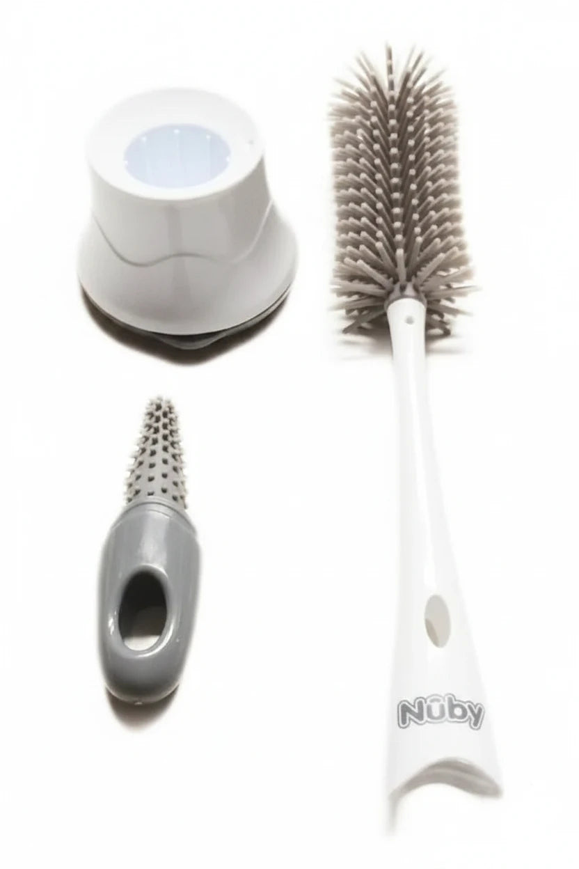 Nuby Silicone Bottle Brush With Stand.