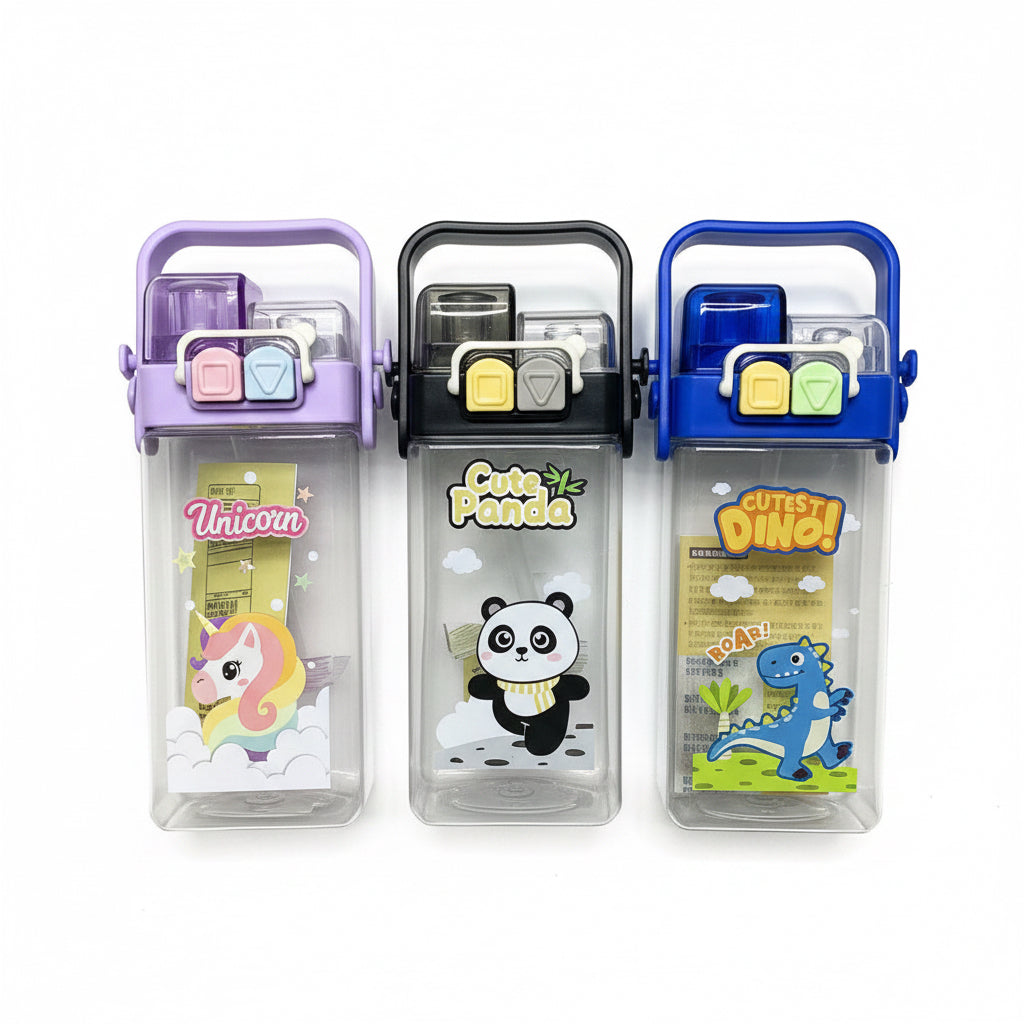 Character Transparent Water Bottle.