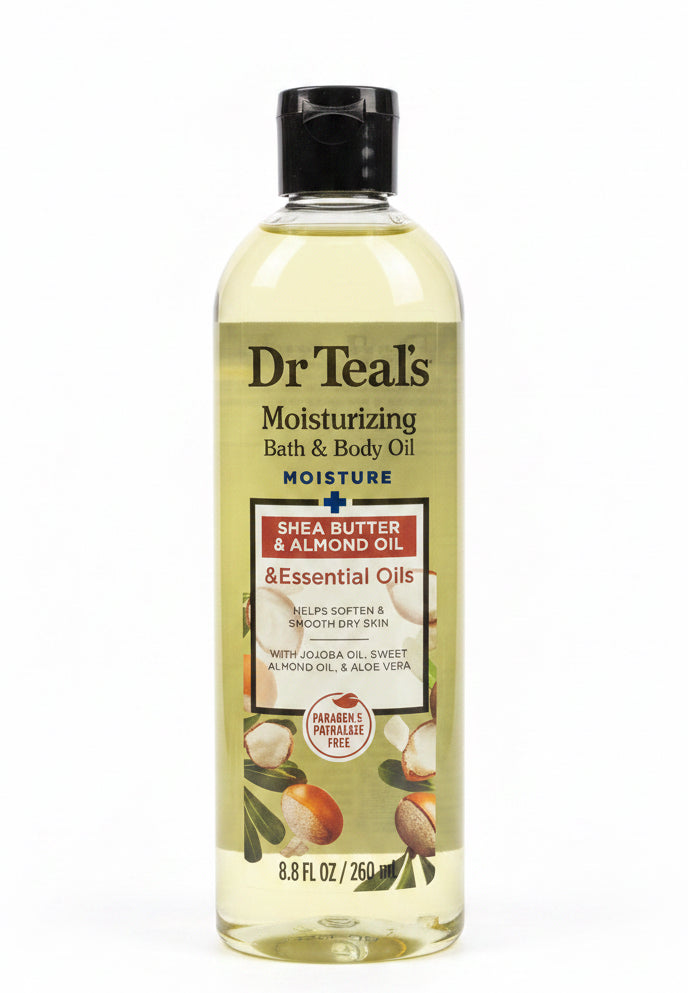 Dr Teals Moisturizing Bath & Body Oil Moisture (Shea Butter & Almond Oil & Essential Oils 260ml).