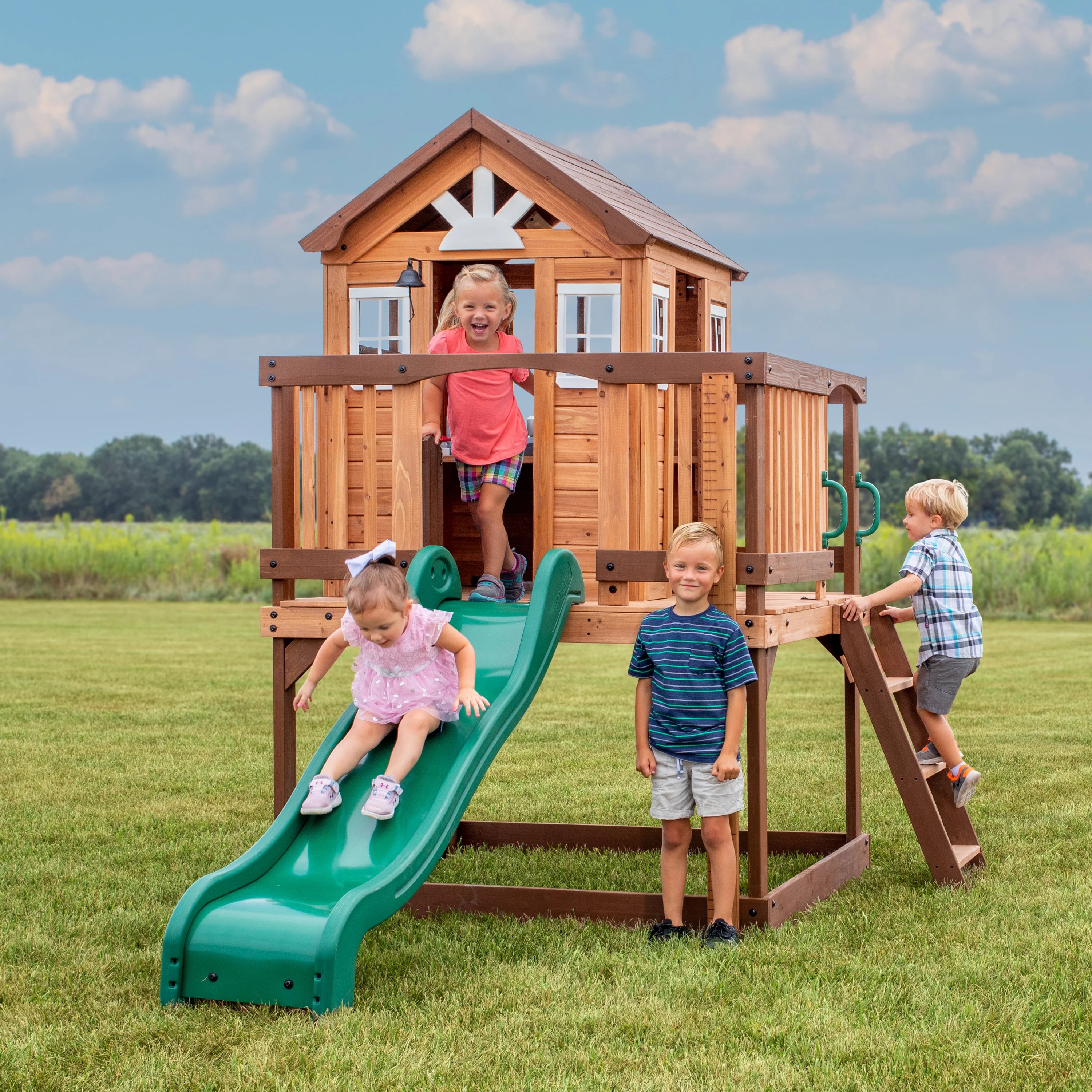Activity Playhouse With Slide and Swing