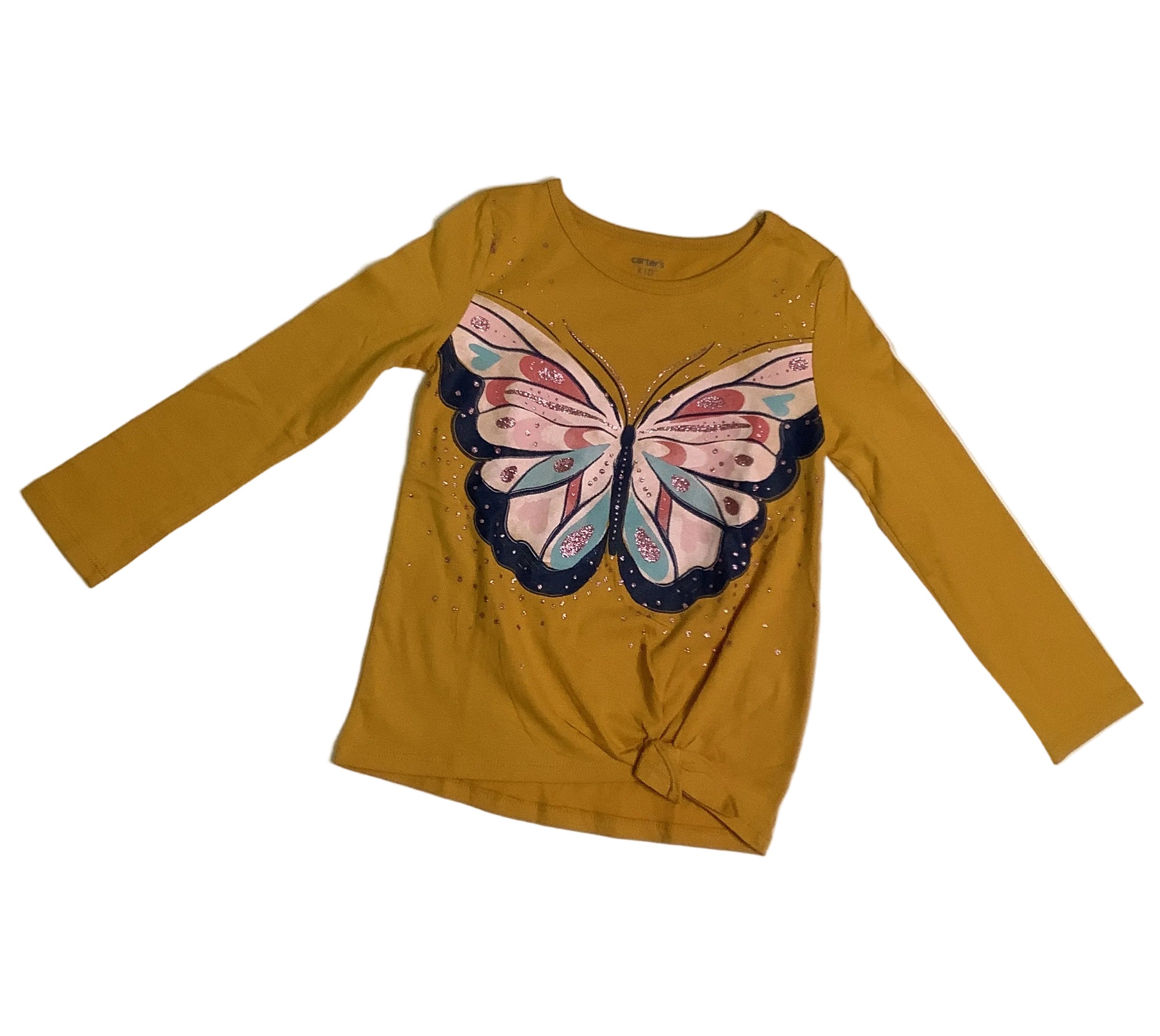 Carter's Kid Round Neck Long Sleeve Girls Top