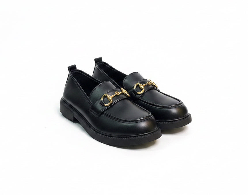 Back To School Shoe With Gold Design