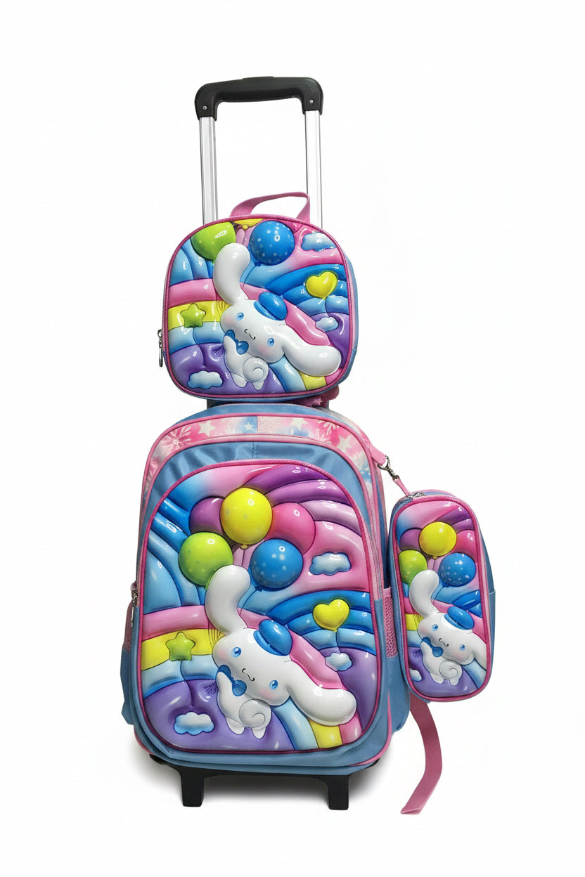 Back to School Trolley Bag With Lunch Bag & Pencil Bag