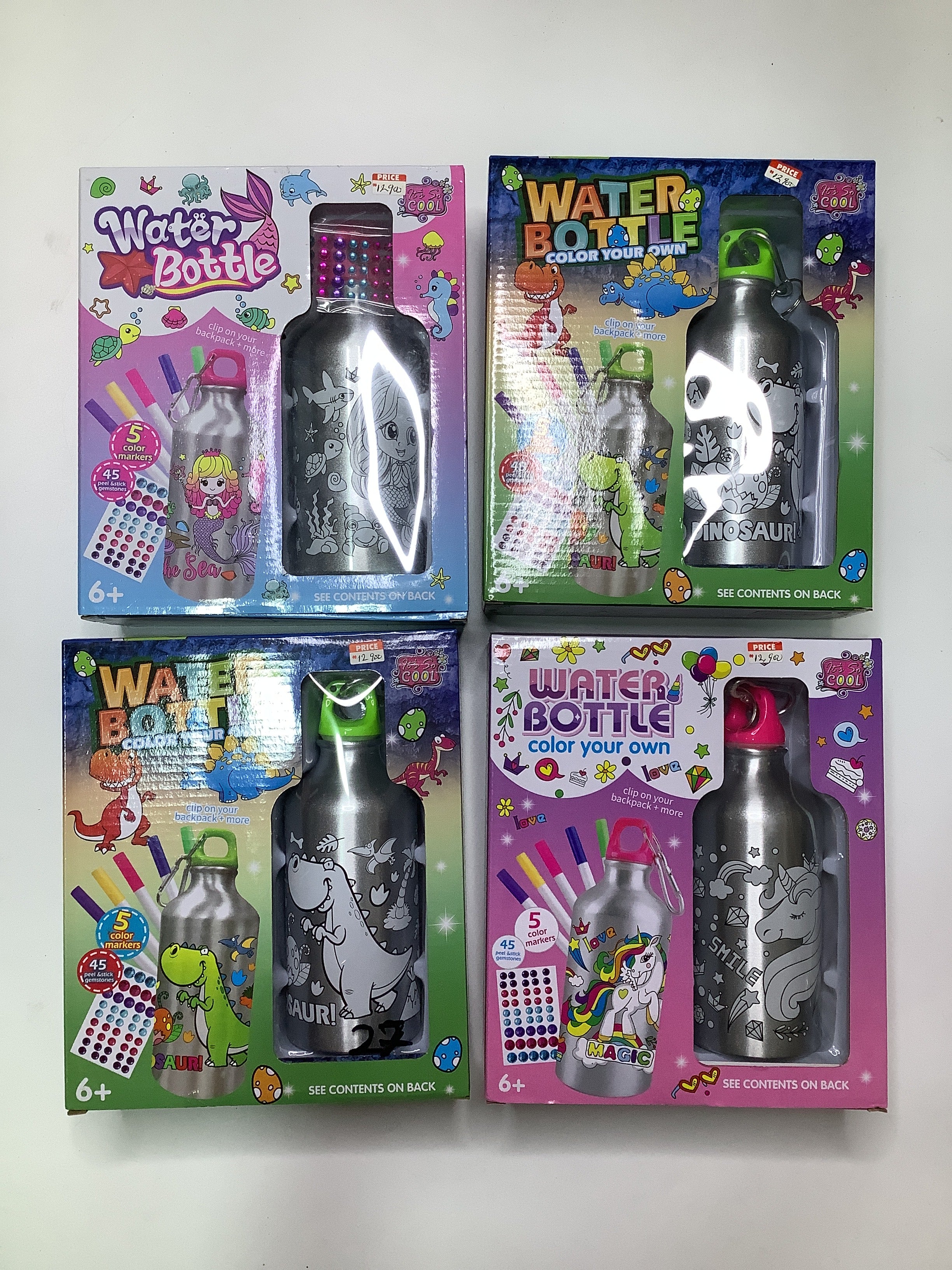 It's So Cool Water Bottle (Clip On Your Backpack)(5 Color Markers) 6+