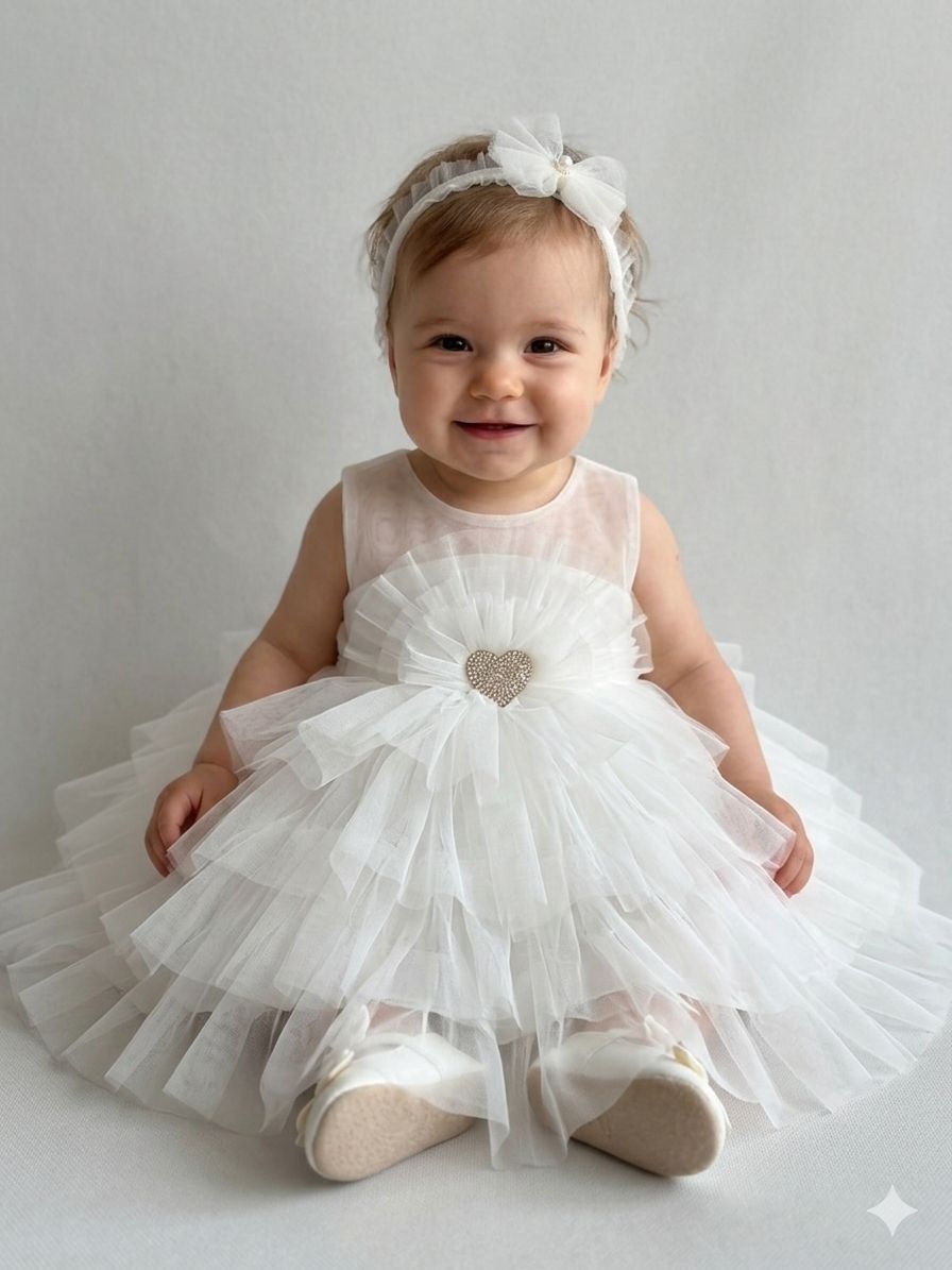 Monita Kids Ball Gown with Head Band