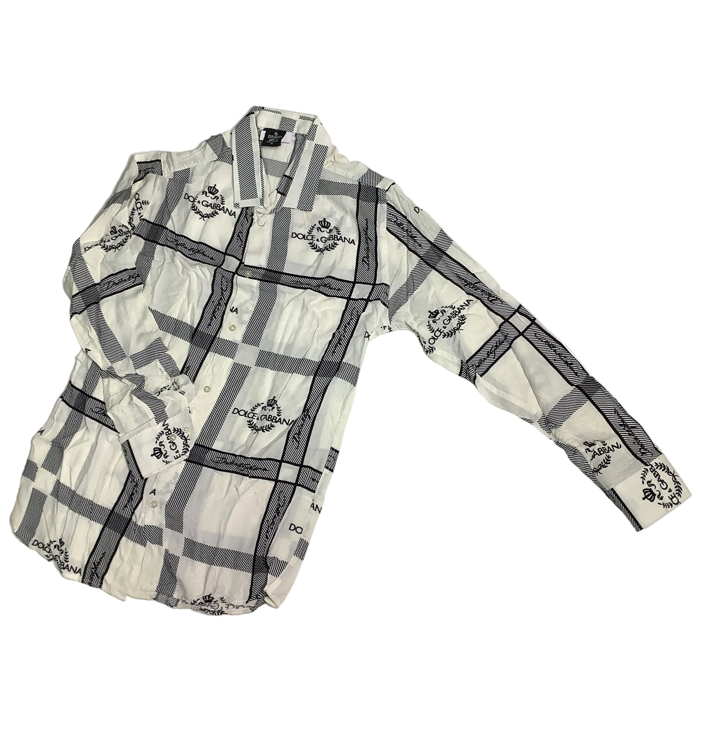 Brand Slim Fit Long Sleeve Shirt
