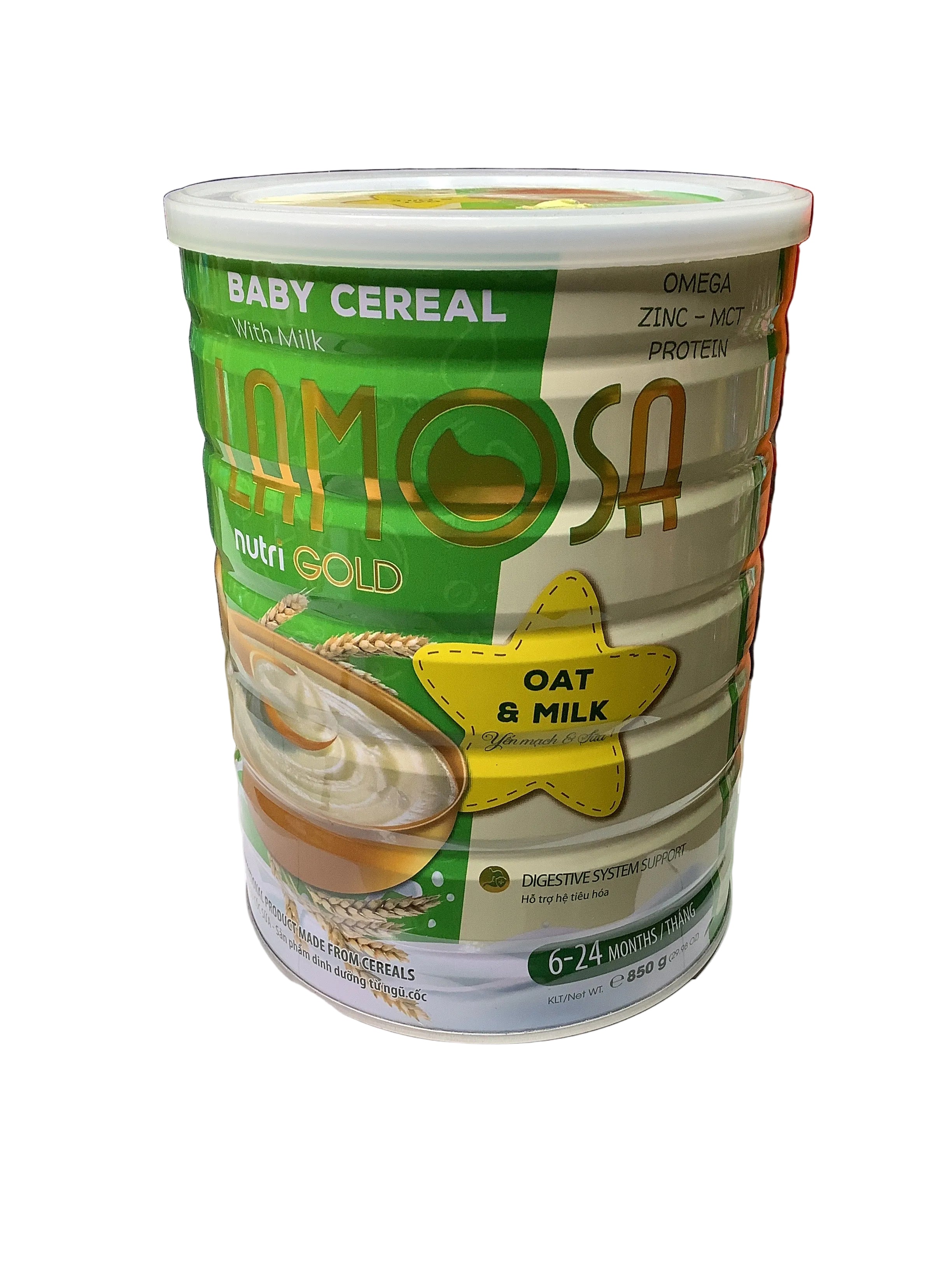 Lamosa Nutri Gold Oat & Milk Baby Cereal 850g (6-24Months)