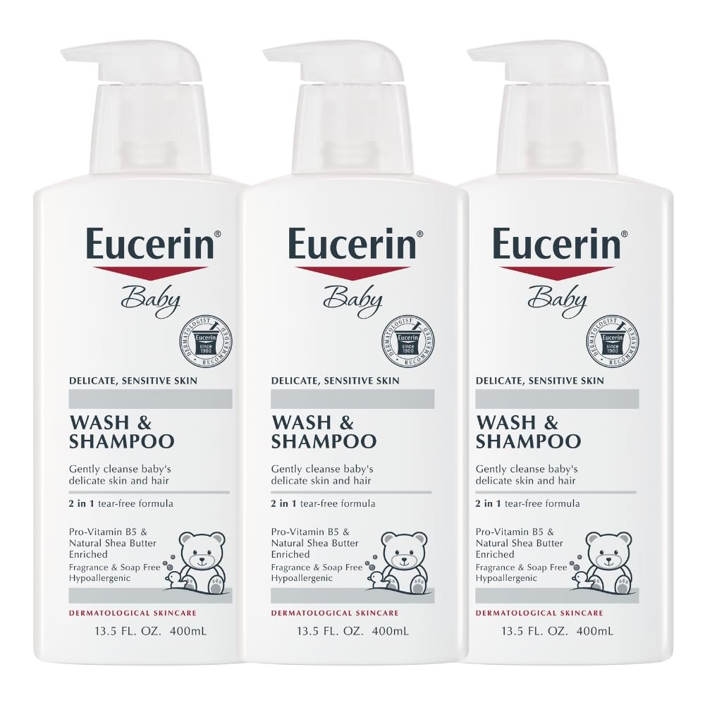 Eucerin Baby Delicate, Sensitive Skin Wash & shampoo 400ml.