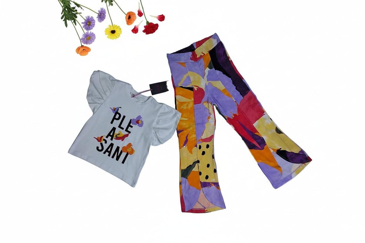 Smile 2 Piece Outfit Palazzo Trouser and Top