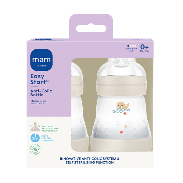 Mam Easy Start Anti-Colic Bottle (Silicone Nipple) 160ml.