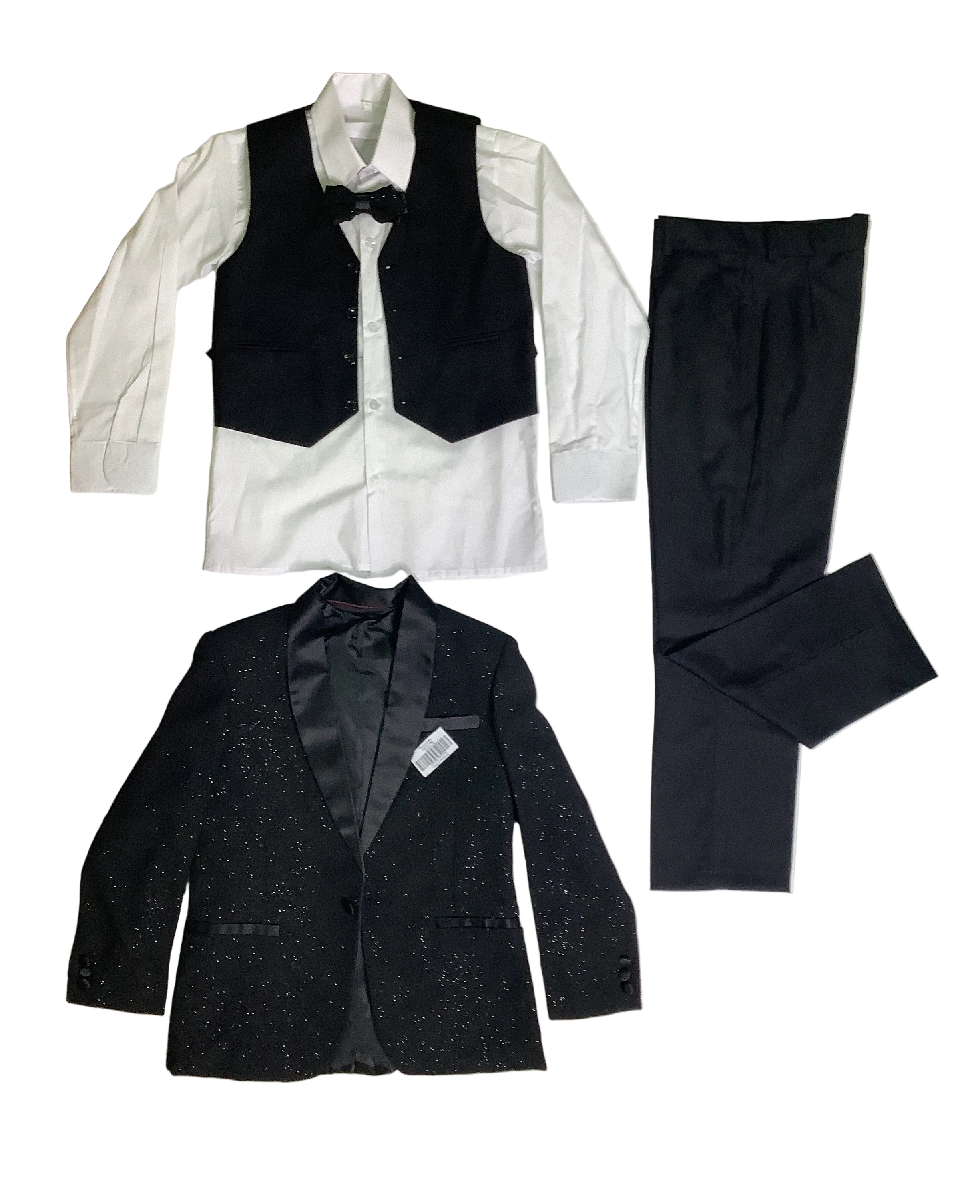 Kuanshaoye Boys Suits Set. (Shiny Black)