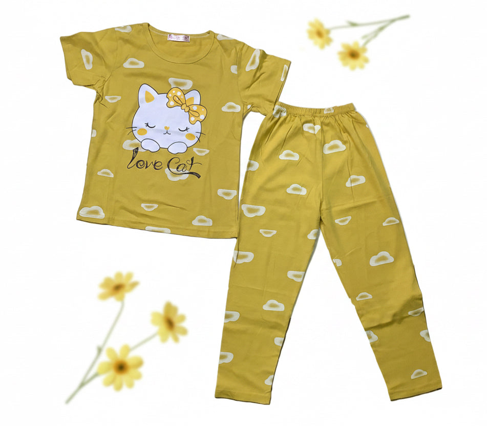 Love Cat 2 Piece Pyjamas