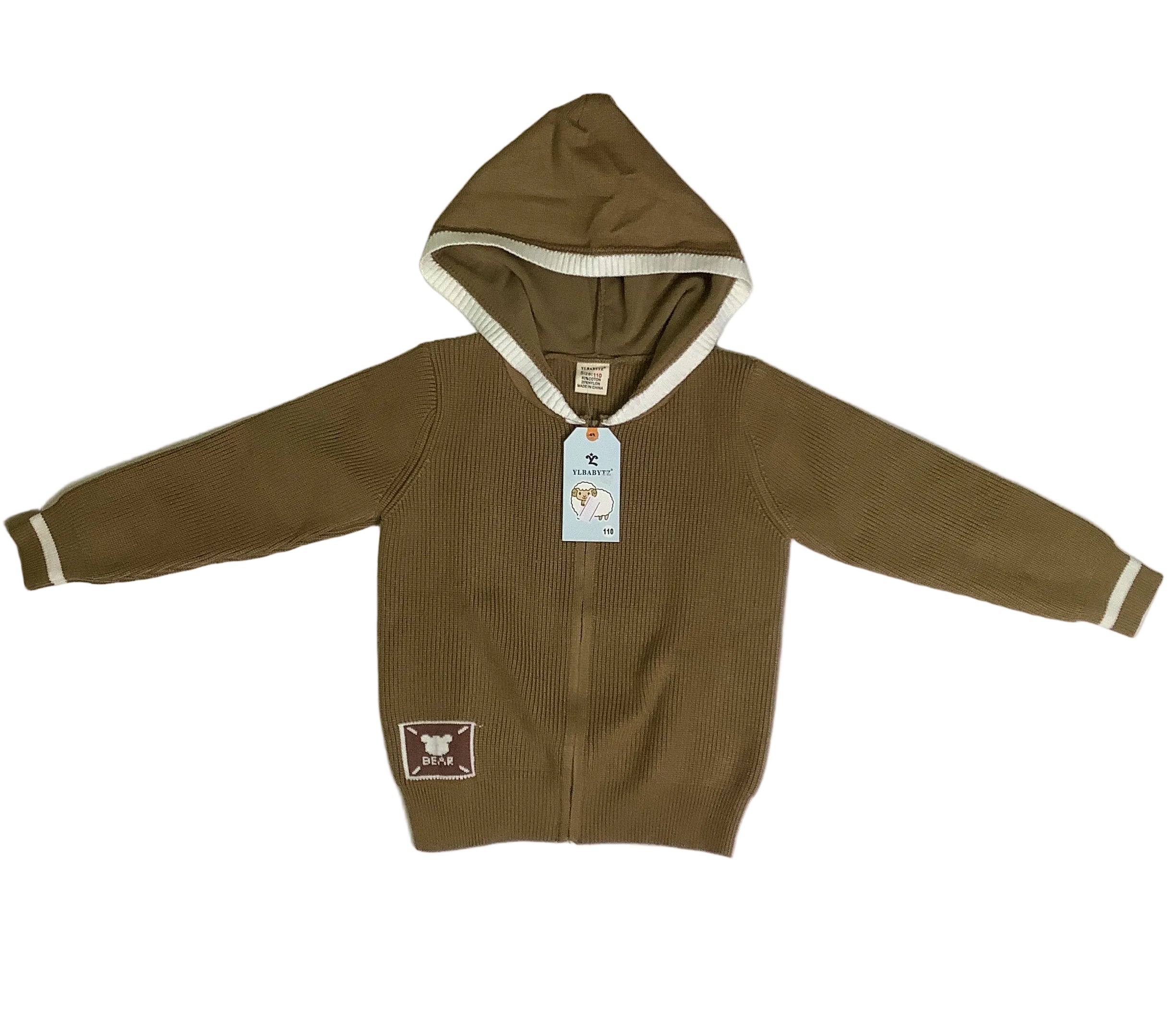 Ylbabytz Bear Baby Unisex Sweater.