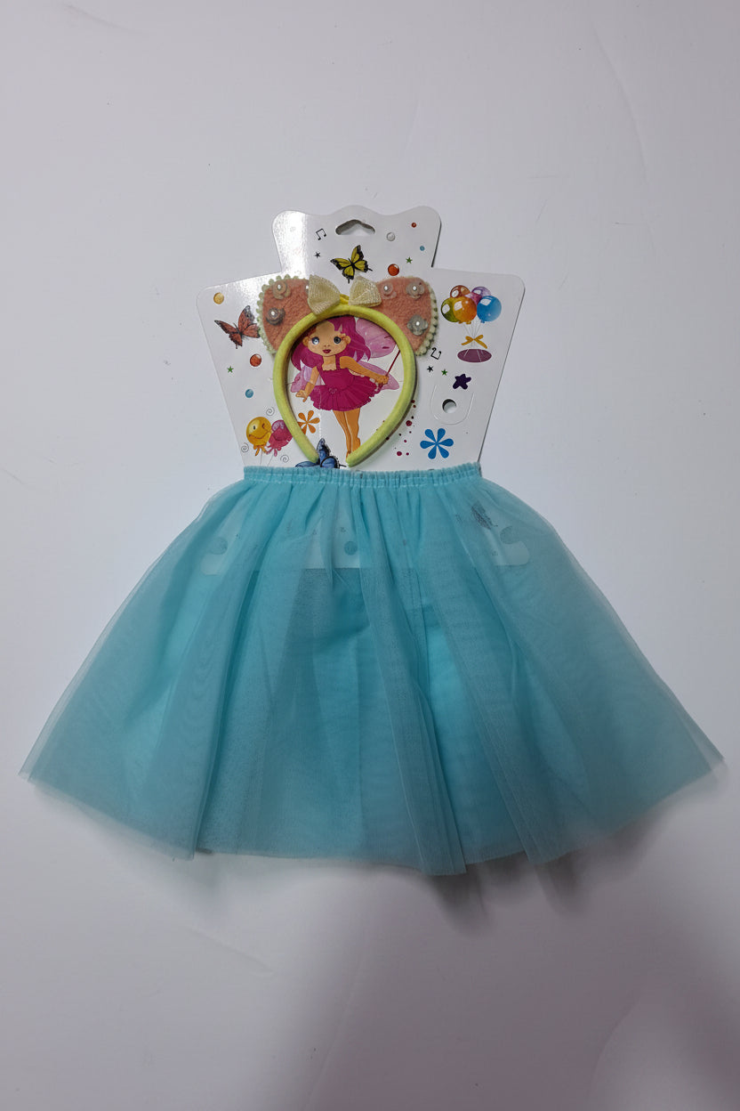Girl's Tiara Set With Skirt (hair Accessory).
