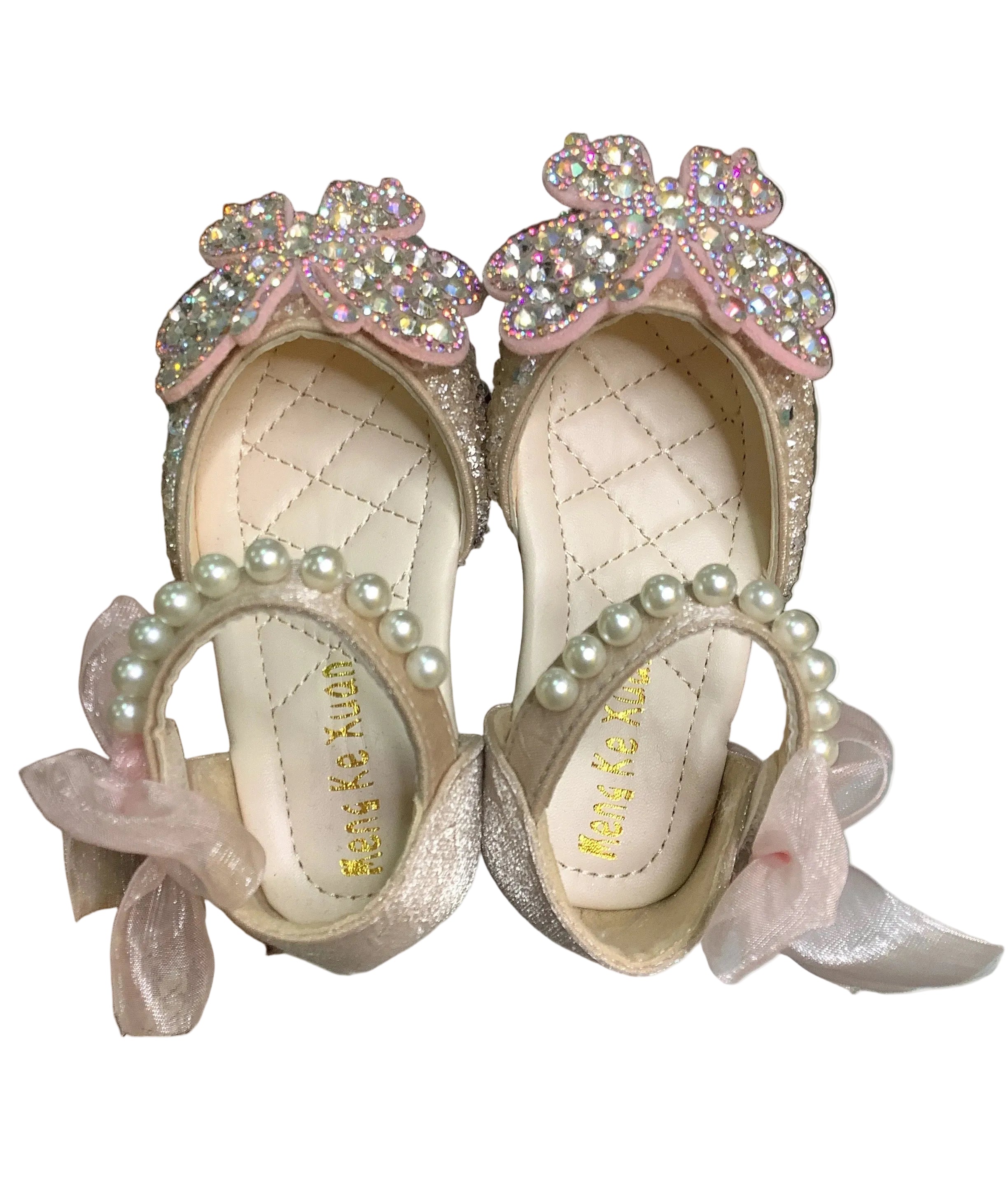 MENG KE XUAN SHOE With side bow tie