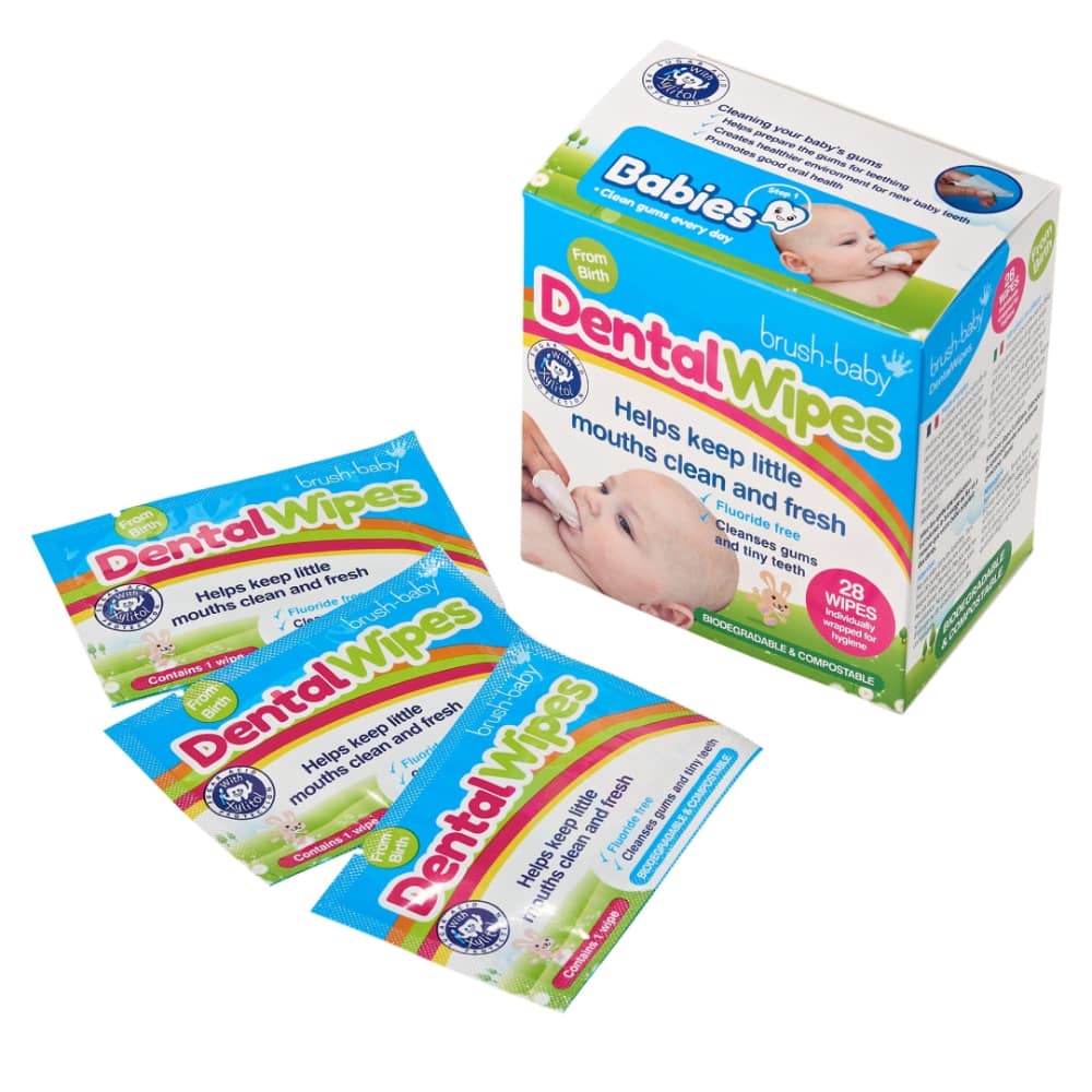 Kidz Baby Dental Wipes for Infants & Toddlers (28 Wipes, Single Pack)