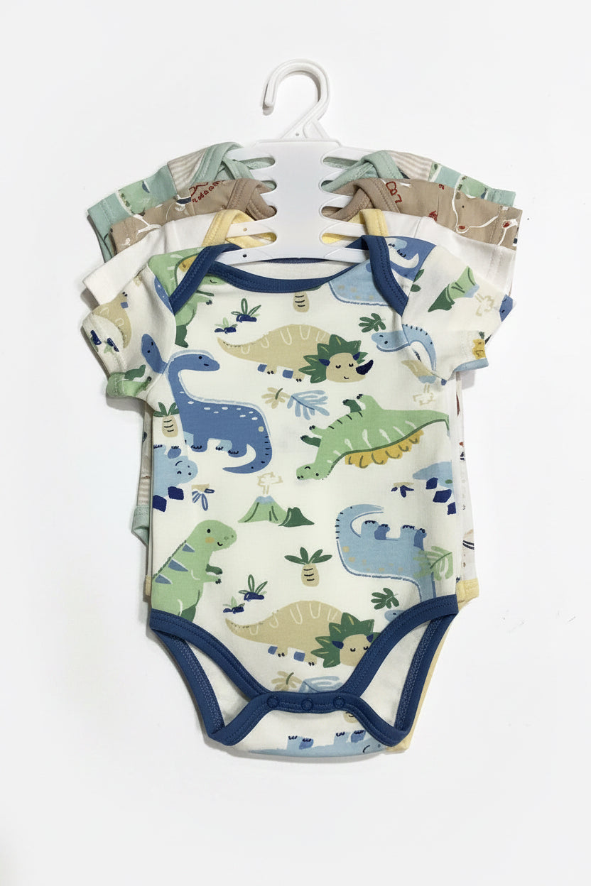 5in1 Colored Baby Body Suits 0-3m