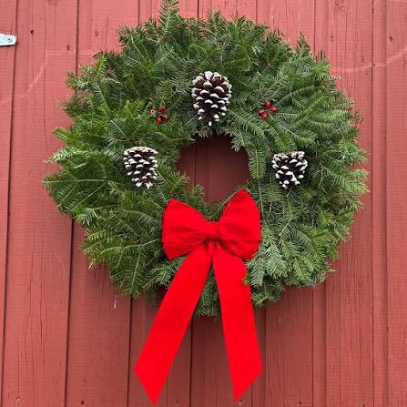 Merry Christmas Wreath Bow