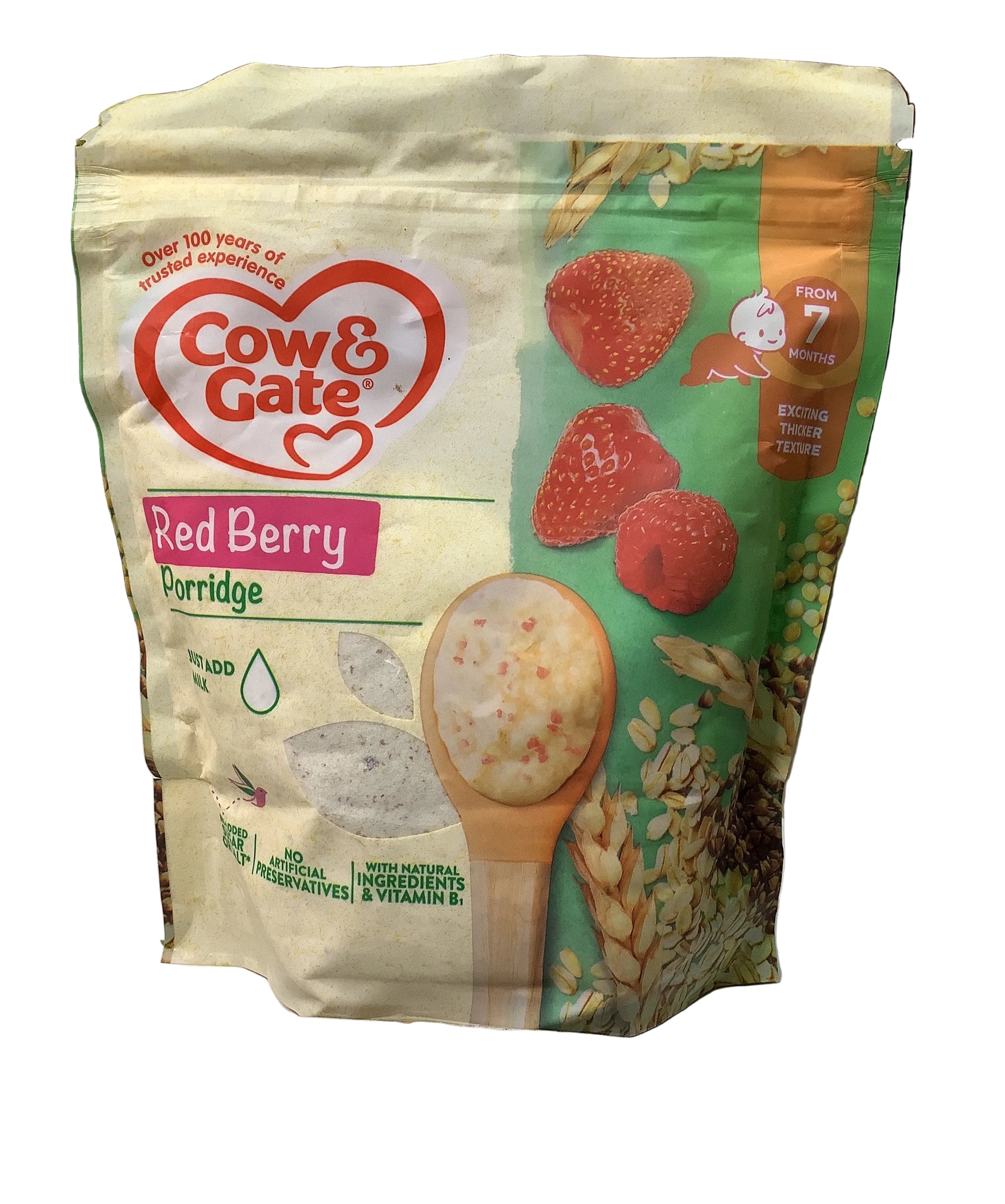 Cow & Gate Red Berry Wholegrain Porridge cereal