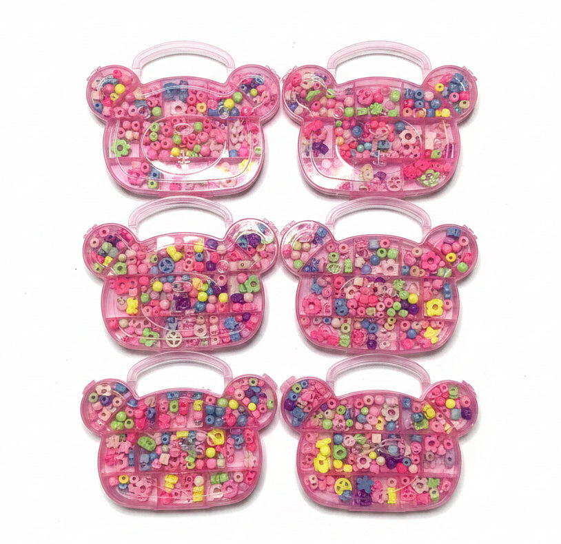 Girls Pink Bag With Beads.