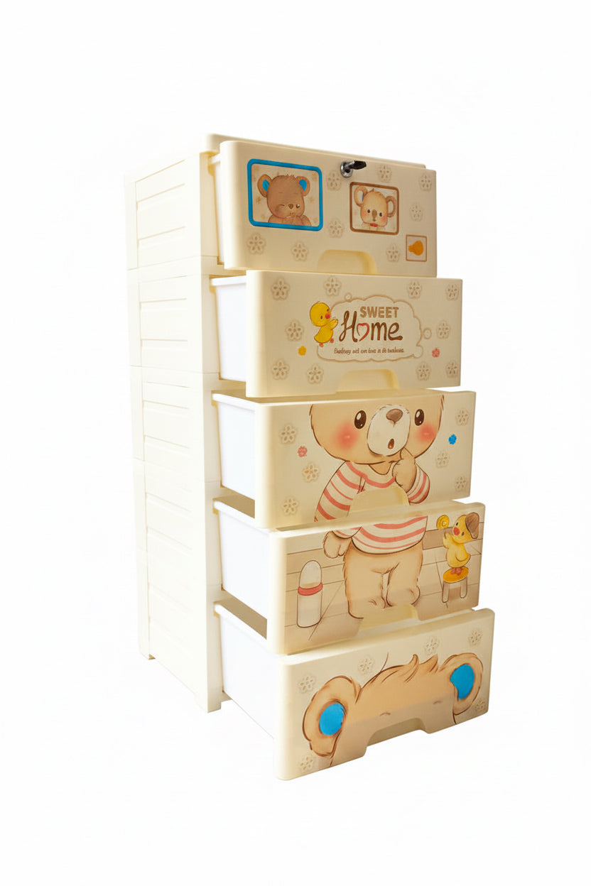 Sweet Home Plastic Baby Drawer 5 layers