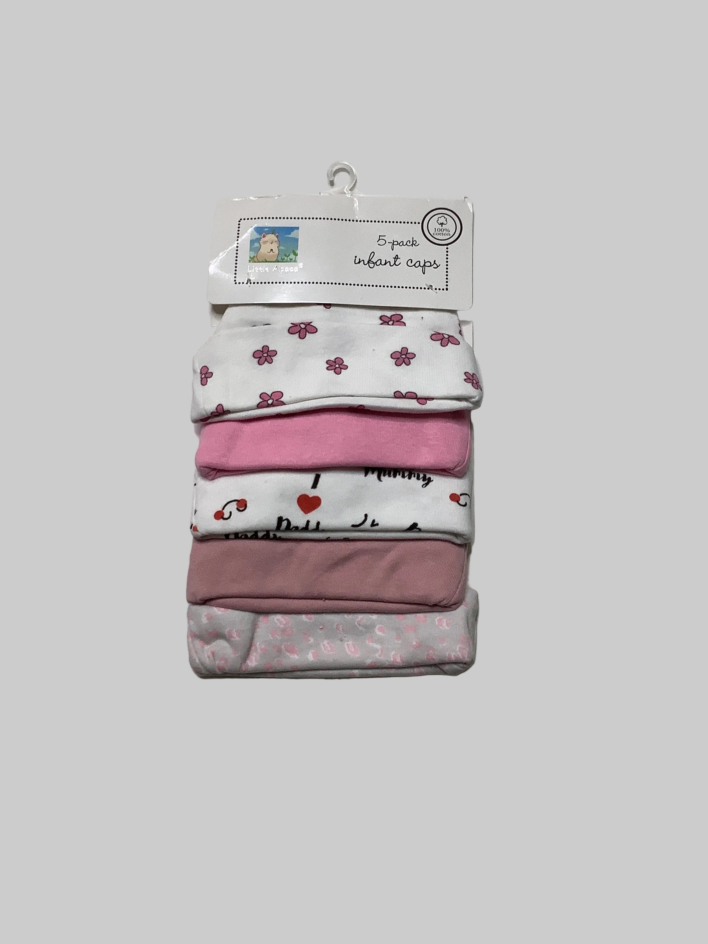 Little Alpaca 5-pack Infant Caps