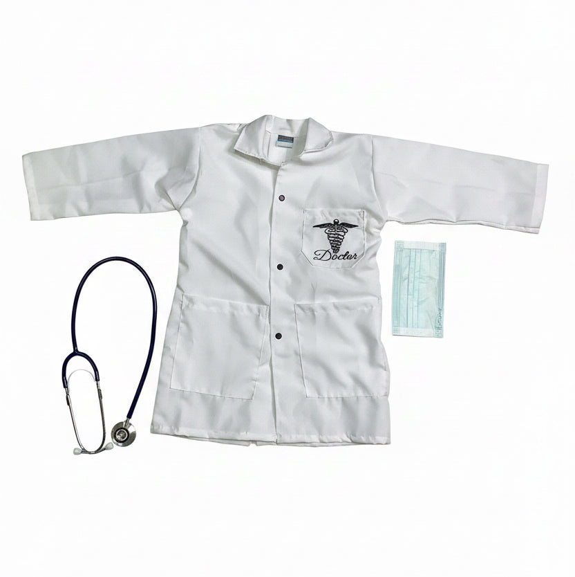 Doctor Coat Kids costume with stethoscope Dual Head