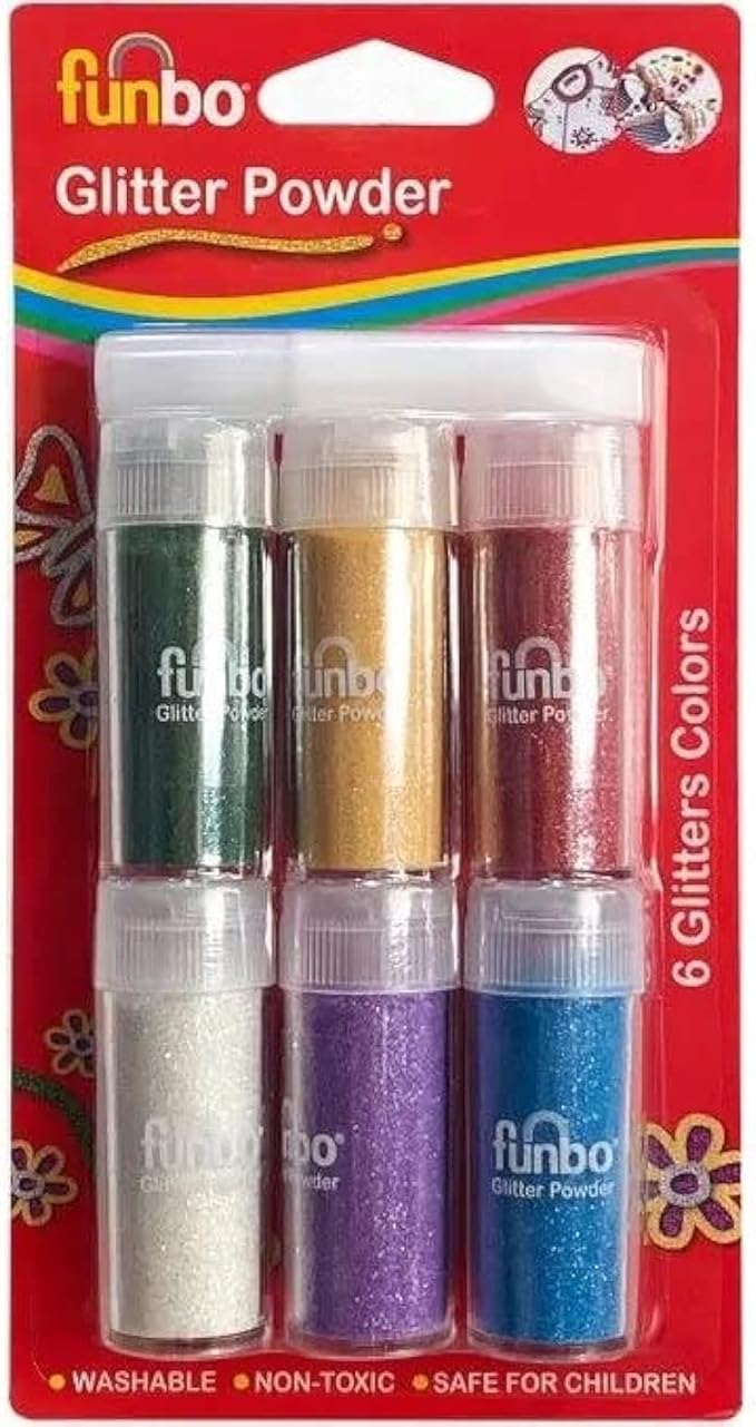 Funbo Glitter Powder (6 Glitters Colors)