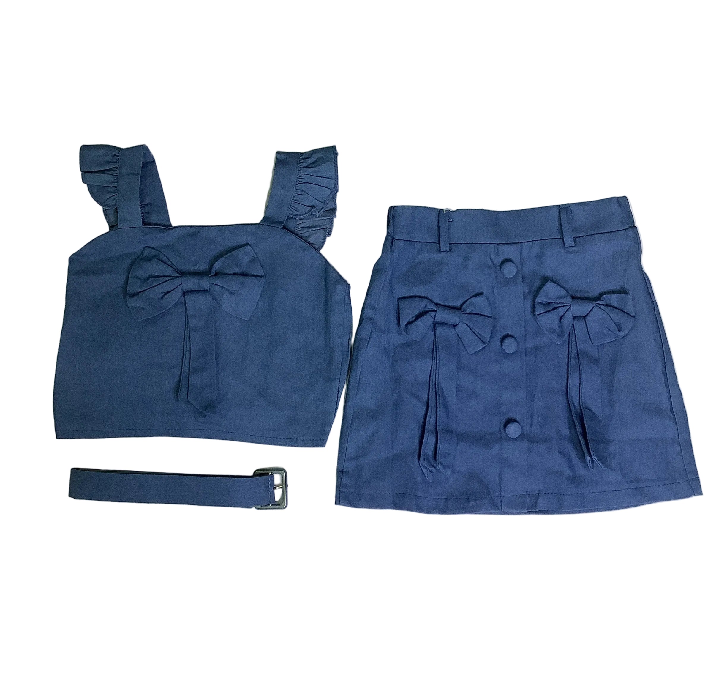 Girls 2 Piece Set With Belt.