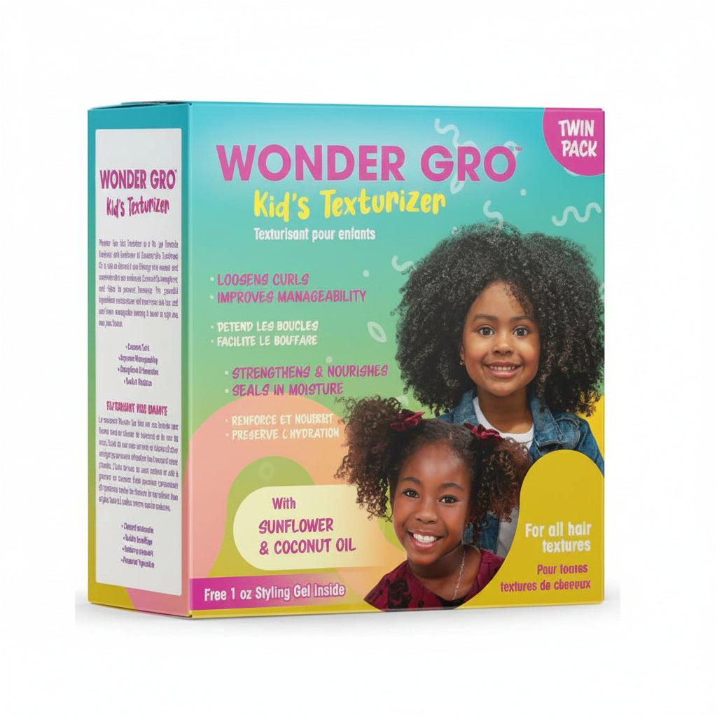 Wonder Gro Twin Pack Kids Texturizer With SunFlowers & Coconut Oil.