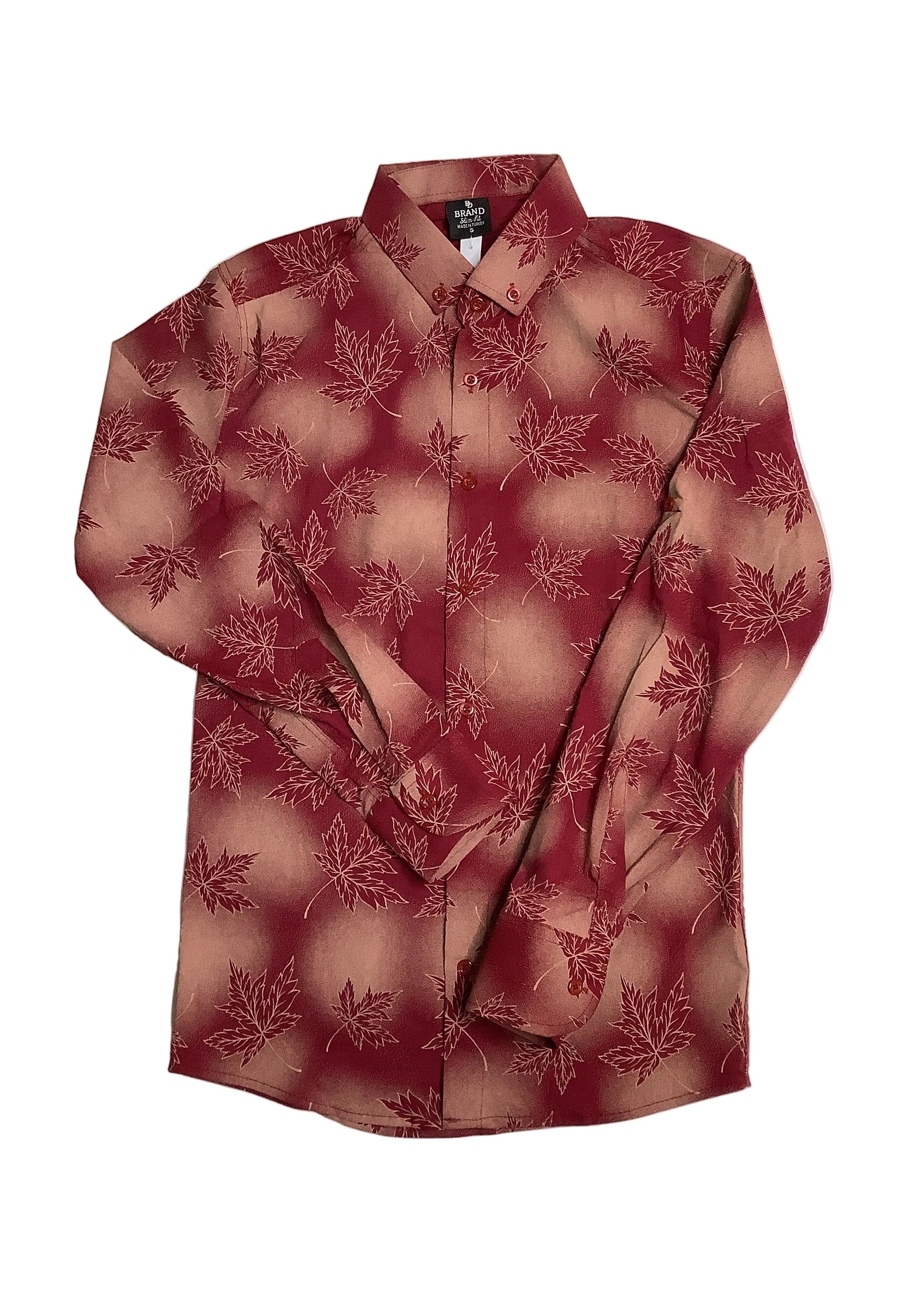 Brand Slim Fit Long Sleeve Shirt