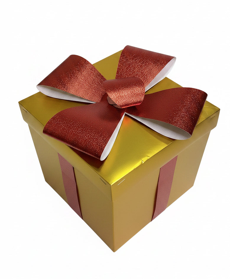 Golden Gift Box With Bow Tie (Big)
