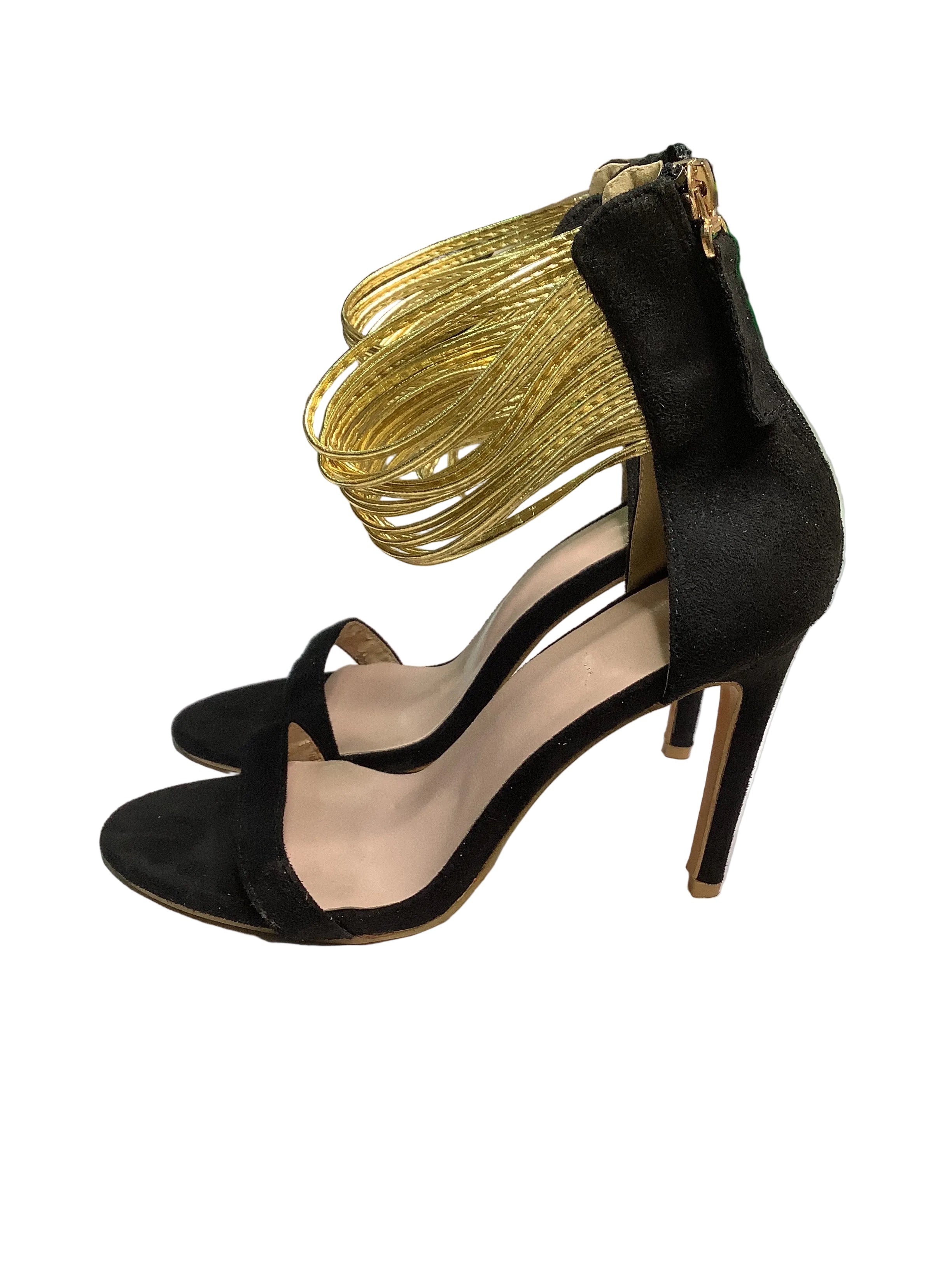 Tiny Heal Girl Shoe with Brown Stripe