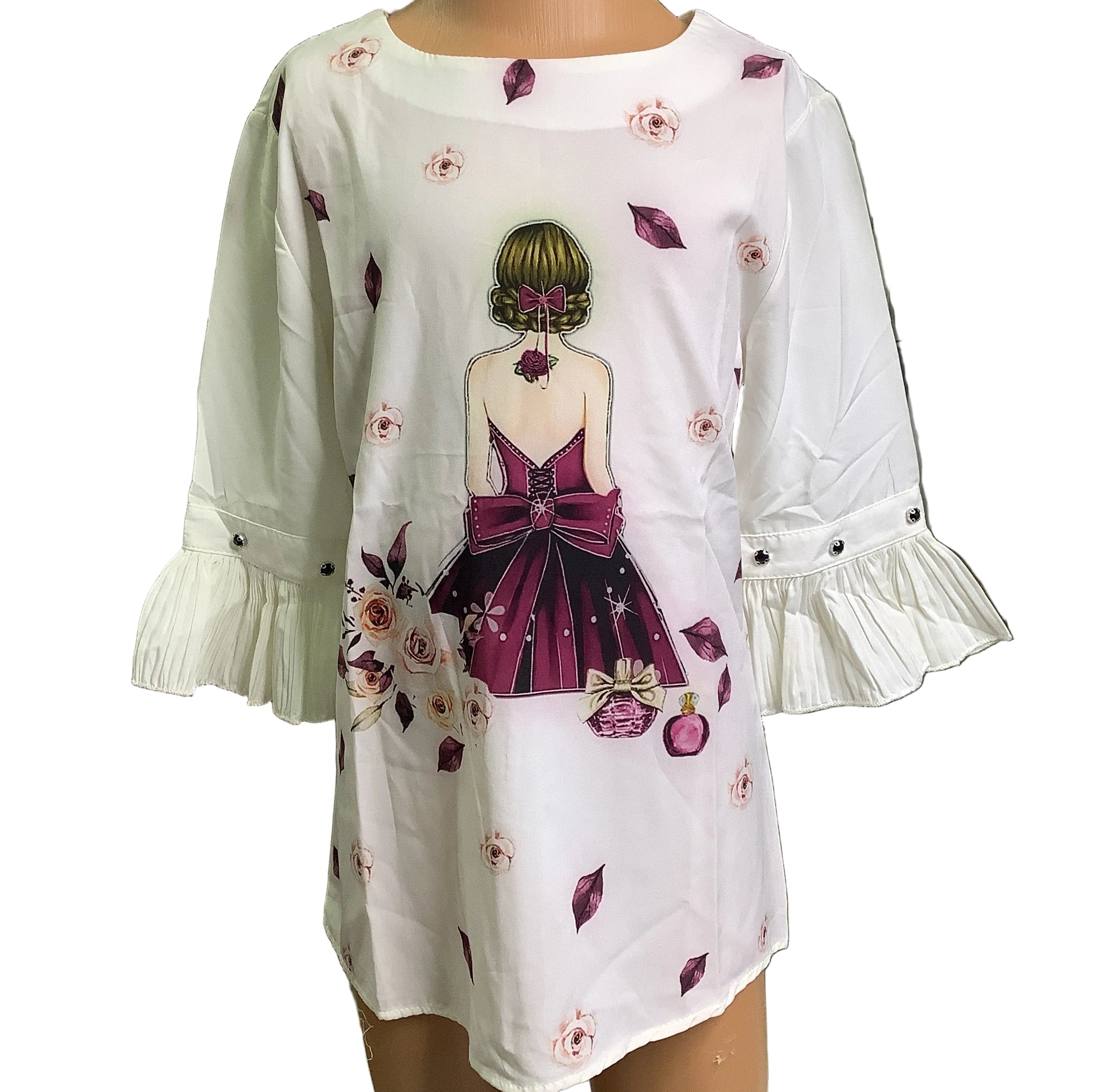 Misslina White Girls Top