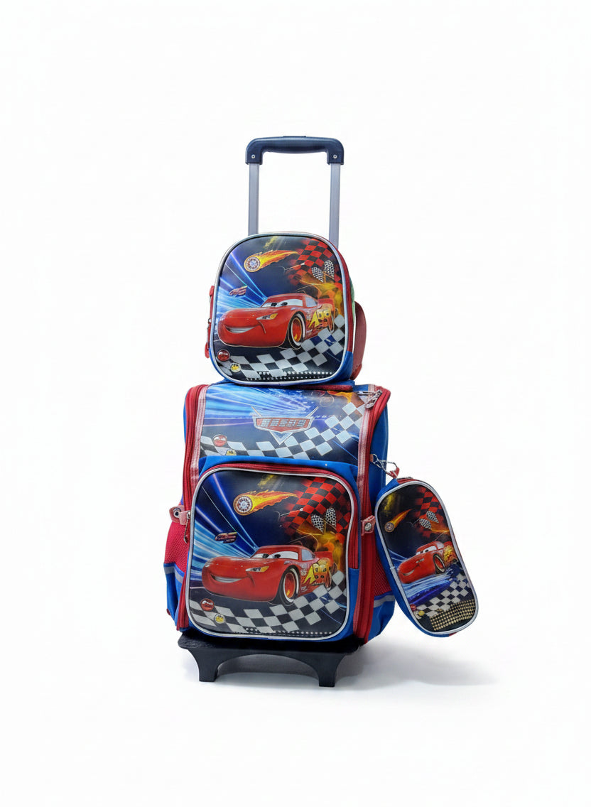 95 Lightning Mcqueen 3in1 Back To School Trolley Bag.