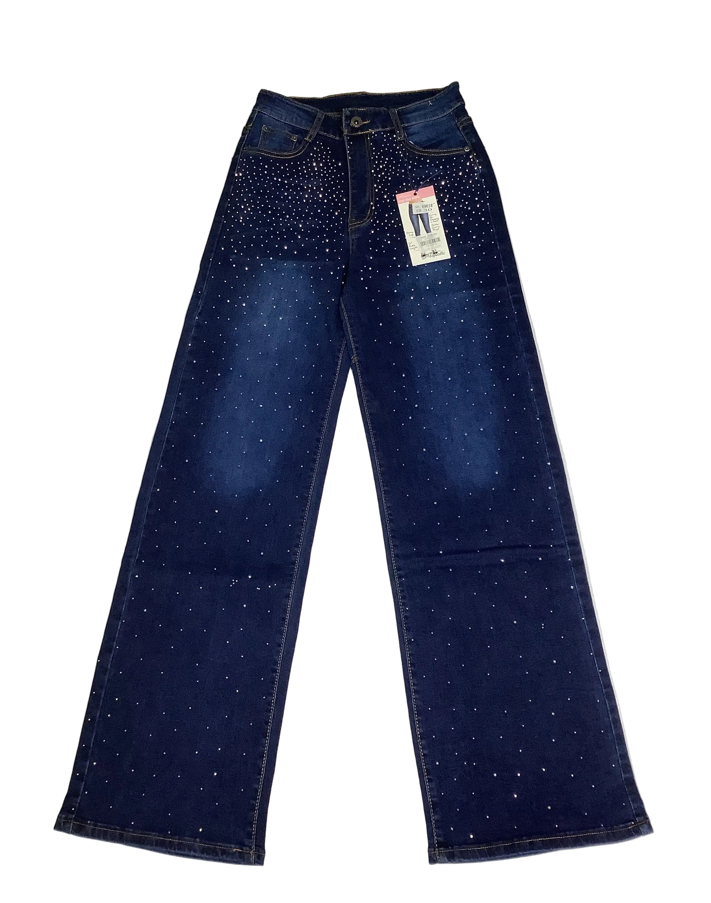 Crisscross Denim Shorts (Jean Trouser With Stone).
