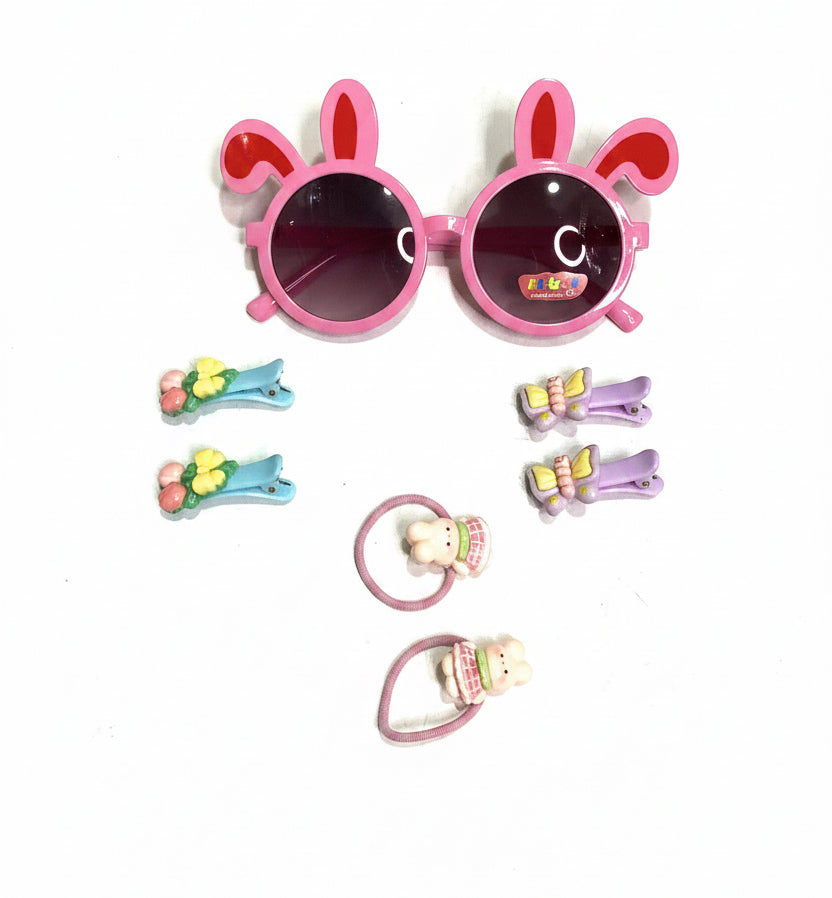 QH Girl's Sun Glass With Hair Clips