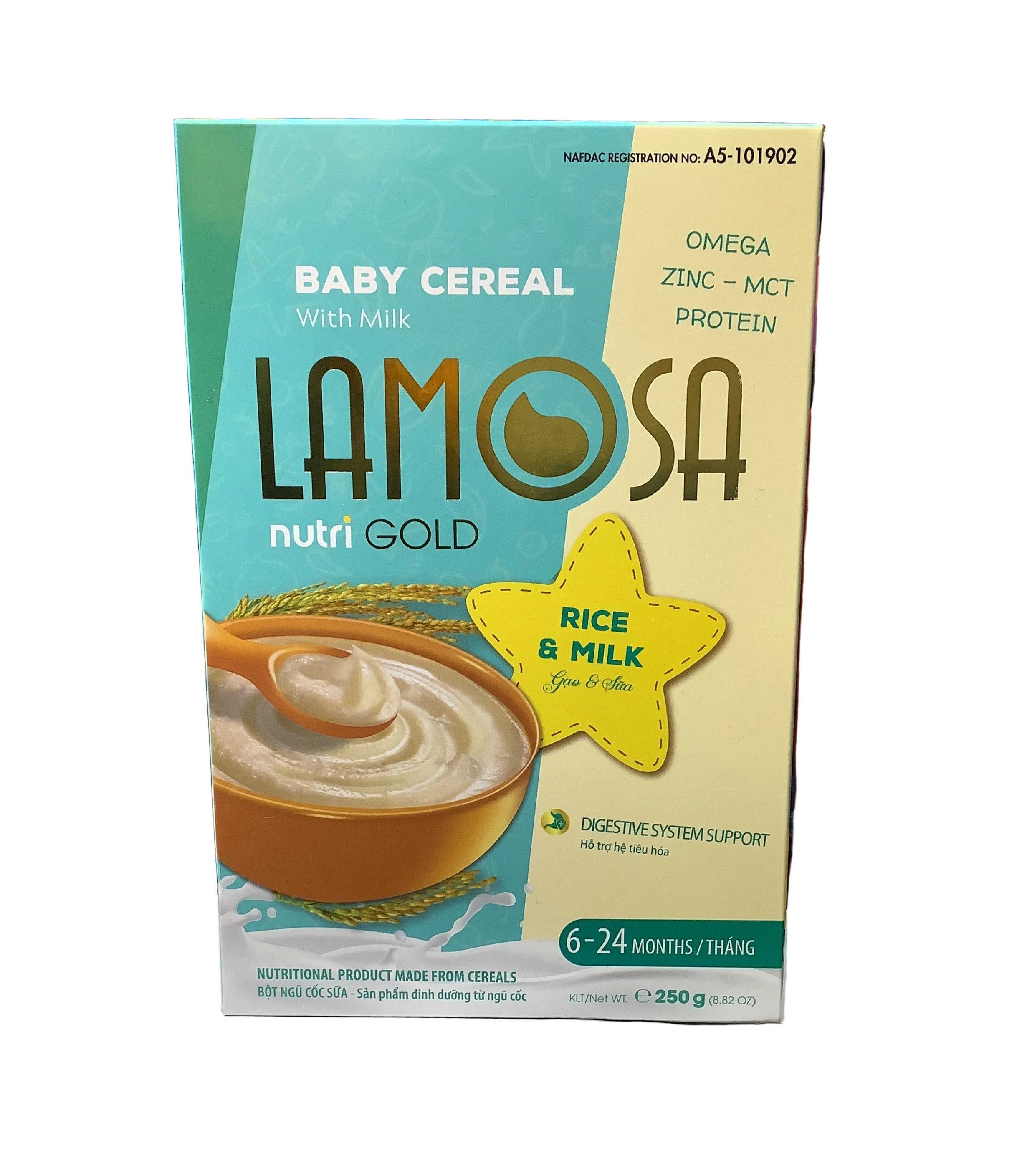 Lamosa Nutri Gold Rice & Milk 250g (6-24 Months)
