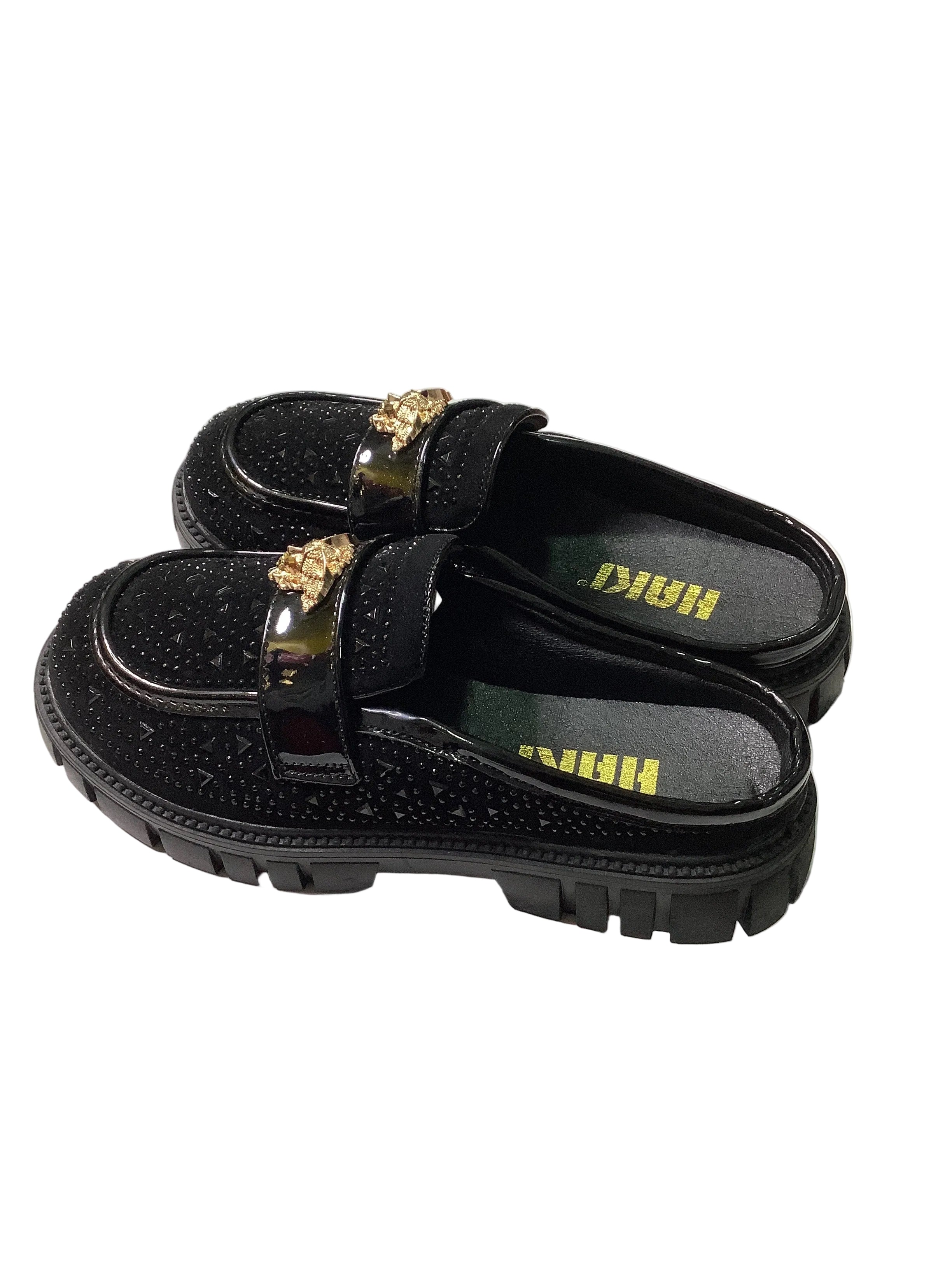 Haki Black Cover Front Half Shoe.