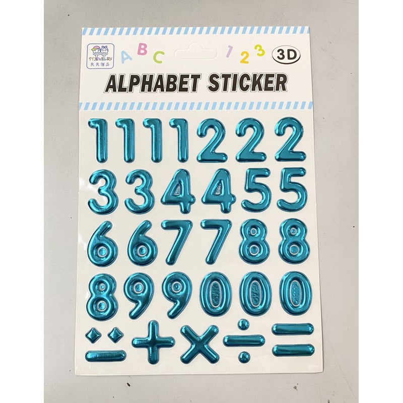 3D Alphabet Sticker
